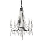 Varaluz 270C06OX Onyx Barcelona 6-lt Crystal Chandelier - Onyx Image 1