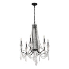 Varaluz 270C06OX Onyx Barcelona 6-lt Crystal Chandelier - Onyx Image 3