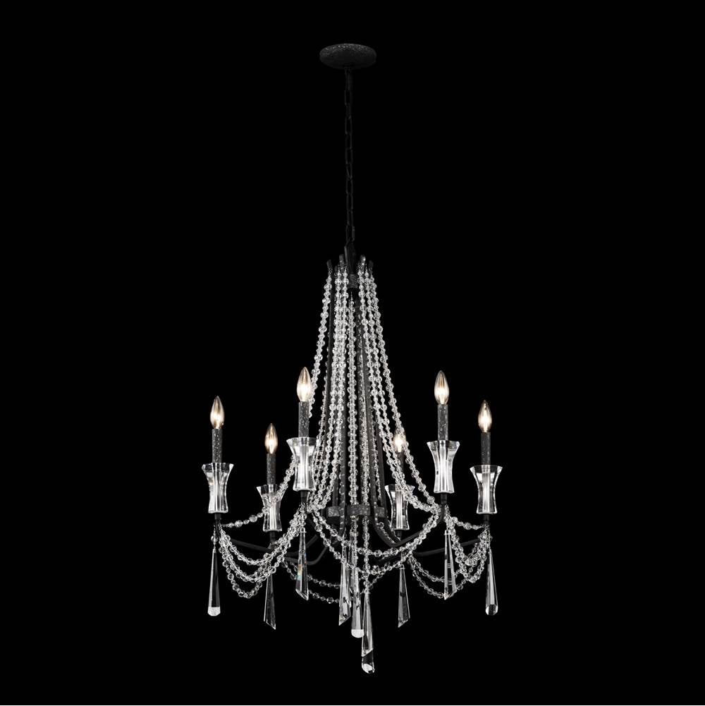 Varaluz 270C06OX Onyx Barcelona 6-lt Crystal Chandelier - Onyx Image 2