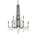 Varaluz 270C09OX Onyx Barcelona 9-lt 2-tier Crystal Chandelier - Onyx Image 1