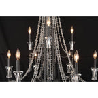 Varaluz Barcelona 9-lt 2-tier Crystal Chandelier - Onyx