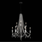 Varaluz 270C09OX Onyx Barcelona 9-lt 2-tier Crystal Chandelier - Onyx Image 3
