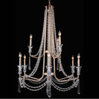 Varaluz 270C09TR Transcend Silver Barcelona 9-lt 2-tier Crystal Chandelier - Transcend Silver Image 1