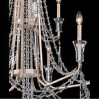 Varaluz Barcelona 9-lt 2-tier Crystal Chandelier - Transcend Silver