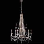 Varaluz 270C09TR Transcend Silver Barcelona 9-lt 2-tier Crystal Chandelier - Transcend Silver Image 6