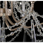 Varaluz 270C09TR Transcend Silver Barcelona 9-lt 2-tier Crystal Chandelier - Transcend Silver Image 4