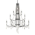 Varaluz 270C12OX Onyx Barcelona 12-lt 3-tier Crystal Chandelier - Onyx Image 1