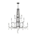 Varaluz 270C12OX Onyx Barcelona 12-lt 3-tier Crystal Chandelier - Onyx Image 2