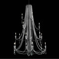 Varaluz 270C18OX Onyx Barcelona 18-lt 4-tier Crystal Chandelier - Onyx Image 1