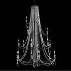 Varaluz 270C18OX Onyx Barcelona 18-lt 4-tier Crystal Chandelier - Onyx Image 1