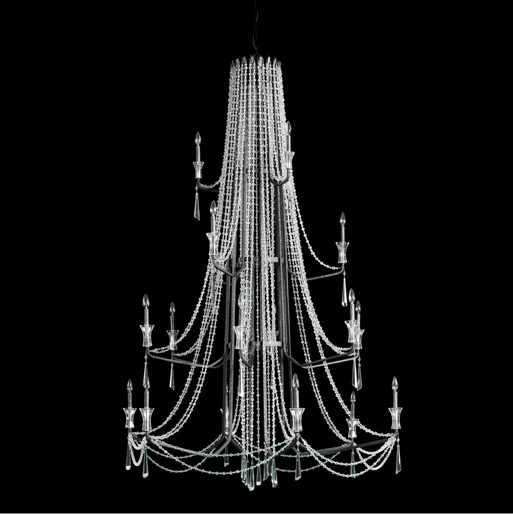 Varaluz Barcelona 18-lt 4-tier Crystal Chandelier - Onyx