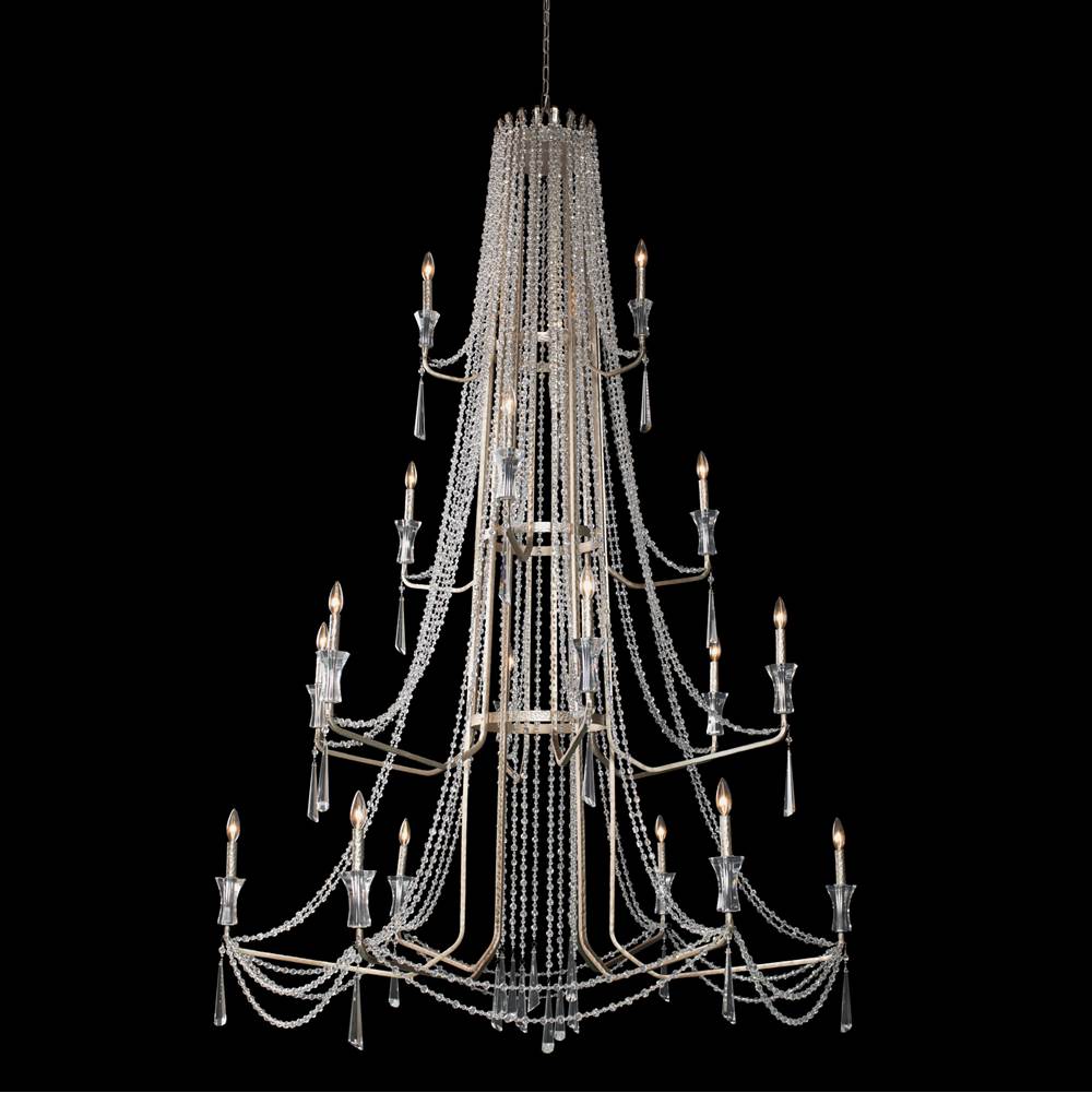 Varaluz Barcelona 18-lt 4-tier Crystal Chandelier - Transcend Silver