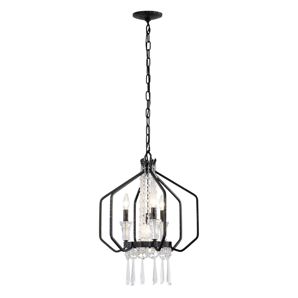 Varaluz Barcelona 4-lt Crystal Pendant - Onyx