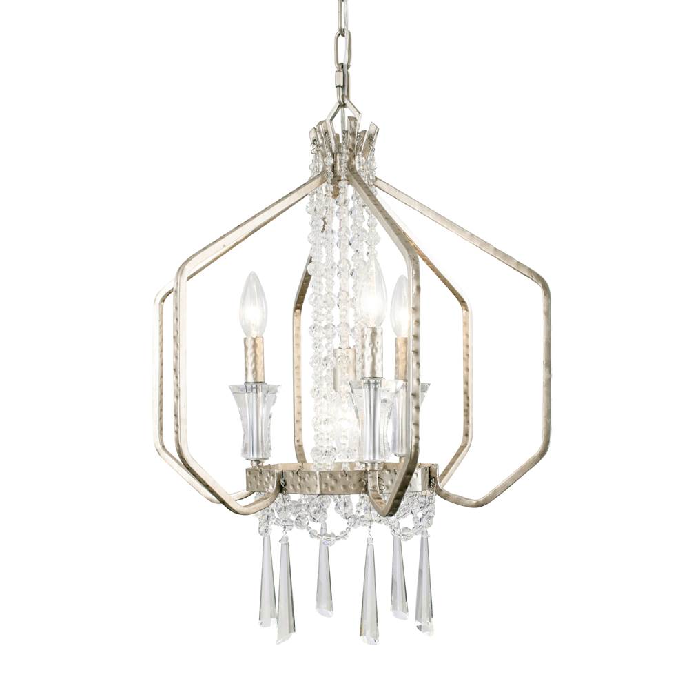 Varaluz 270P04TR Transcend Silver Barcelona 4-lt Crystal Pendant - Transcend Silver Image 1