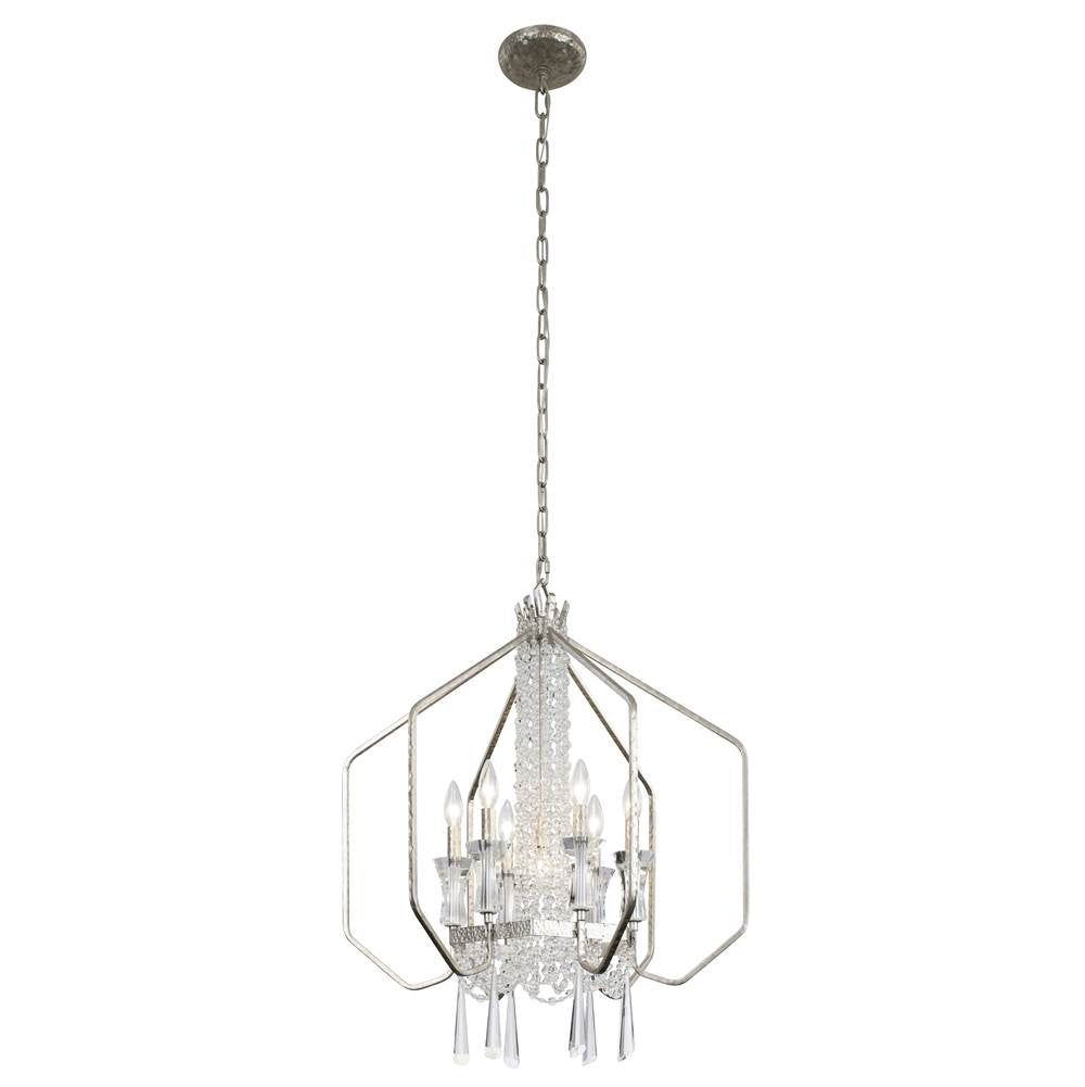 Varaluz 270P07TR Transcend Silver Barcelona 7-lt Crystal Pendant - Transcend Silver Image 8