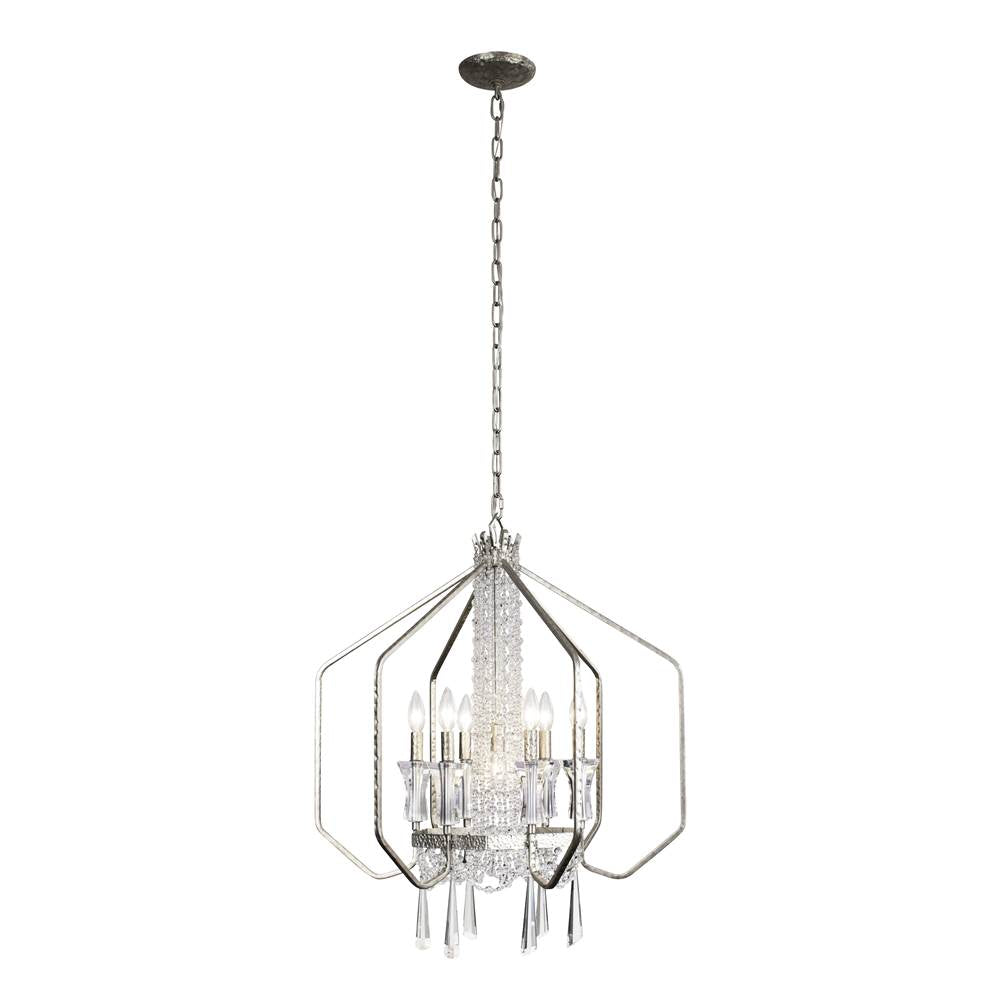 Varaluz 270P07TR Transcend Silver Barcelona 7-lt Crystal Pendant - Transcend Silver Image 7