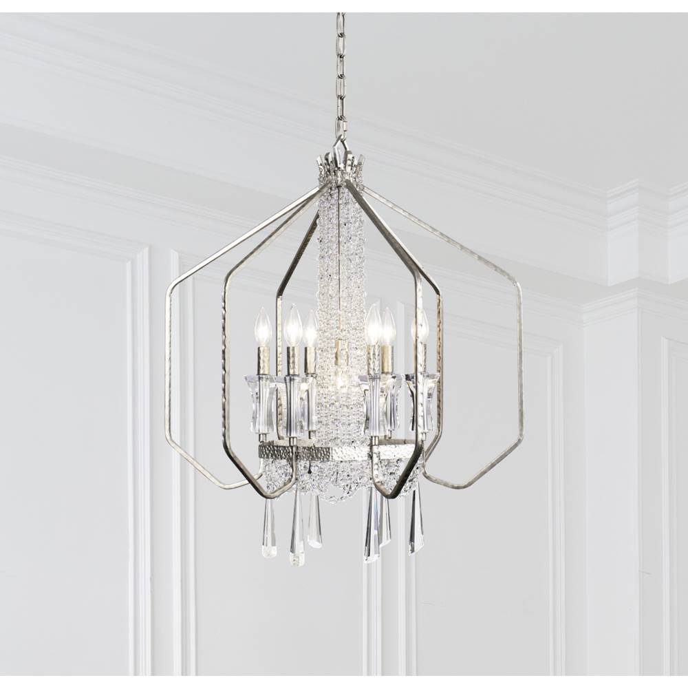 Varaluz 270P07TR Transcend Silver Barcelona 7-lt Crystal Pendant - Transcend Silver Image 4