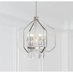 Varaluz 270P07TR Transcend Silver Barcelona 7-lt Crystal Pendant - Transcend Silver Image 4