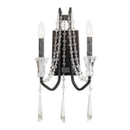 Varaluz Barcelona 2-lt Crystal Wall Sconce - Onyx
