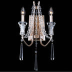Varaluz Barcelona 2-lt Crystal Sconce - Transcend Silver