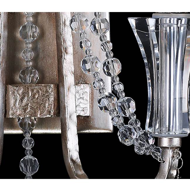 Varaluz 270W02TR Transcend Silver Barcelona 2-lt Crystal Sconce - Transcend Silver Image 4