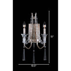 Varaluz 270W02TR Transcend Silver Barcelona 2-lt Crystal Sconce - Transcend Silver Image 3