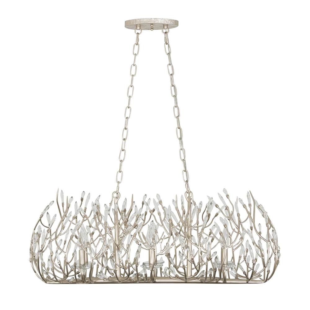Varaluz Bask 6-lt Crystal Linear Pendant - Gold Dust