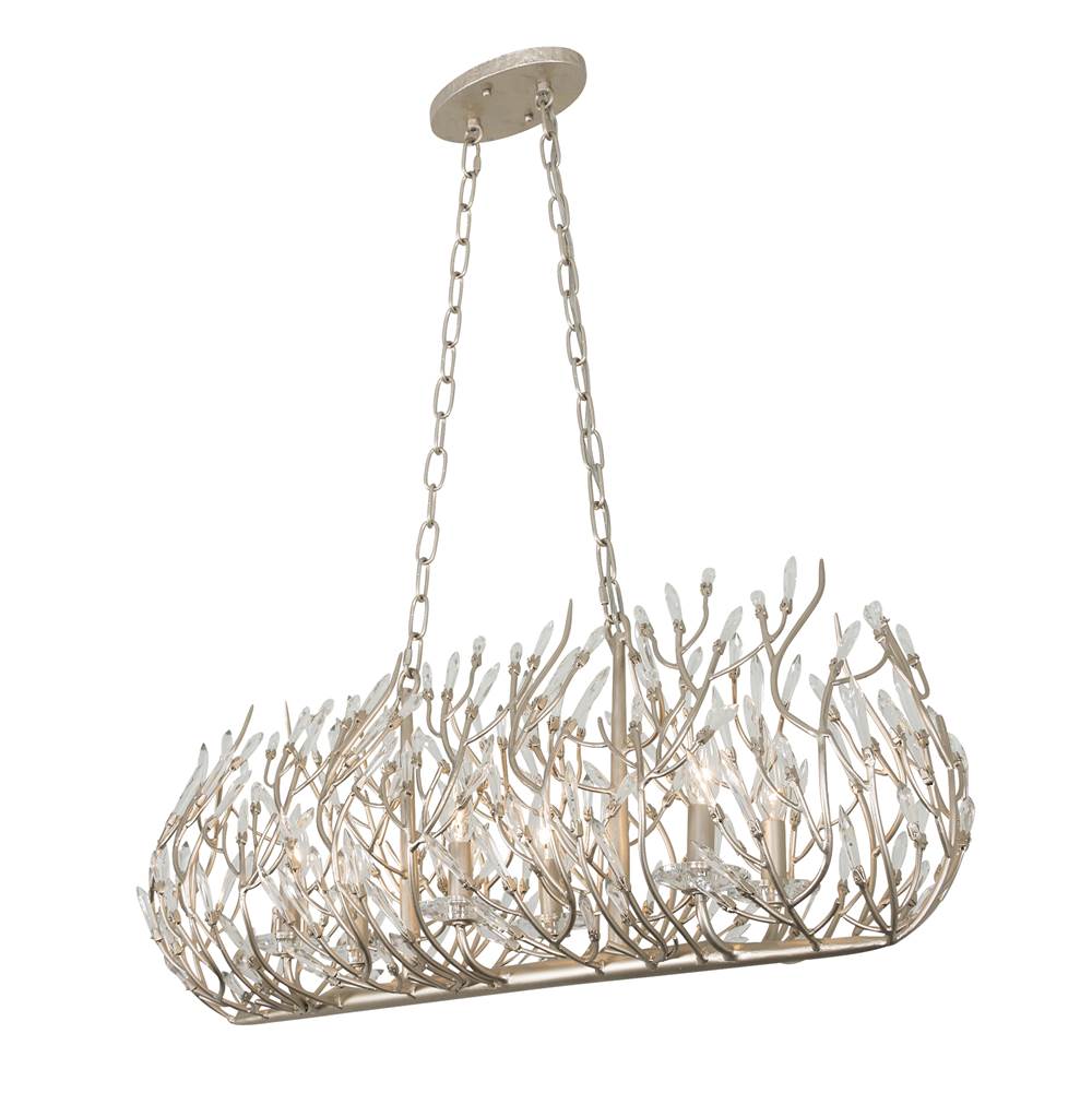 Varaluz 271N06GD Gold Dust Bask 6-lt Crystal Linear Pendant - Gold Dust Image 8