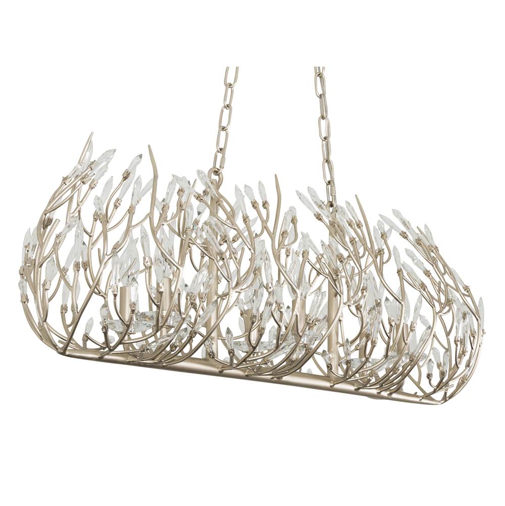 Varaluz 271N06GD Gold Dust Bask 6-lt Crystal Linear Pendant - Gold Dust Image 5