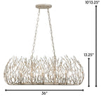 Varaluz 271N06GD Gold Dust Bask 6-lt Crystal Linear Pendant - Gold Dust Image 3