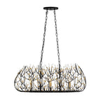 Varaluz Bask 6-lt Crystal Linear Pendant - Gold Dust