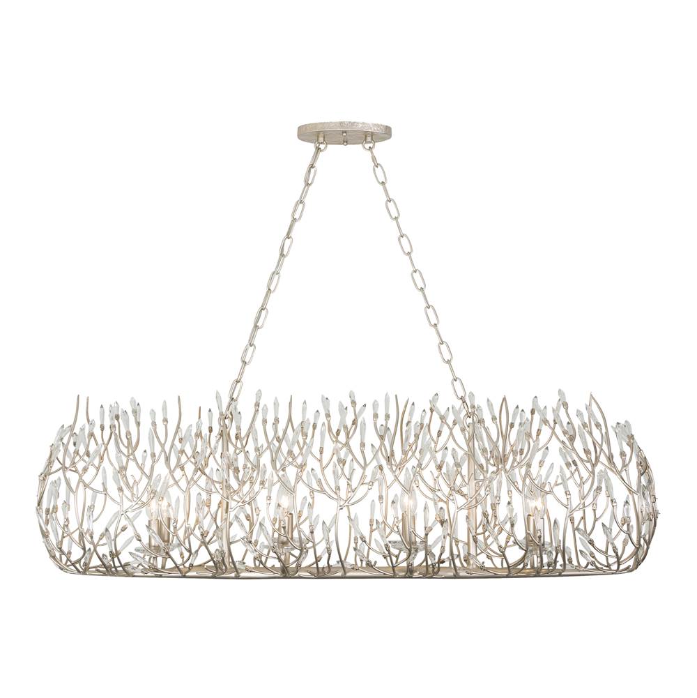 Varaluz 271N08GD Gold Dust Bask 8-lt Crystal Linear Pendant - Gold Dust Image 1
