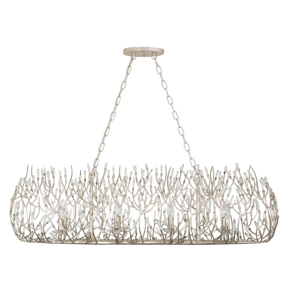 Varaluz Bask 8-lt Crystal Linear Pendant - Gold Dust