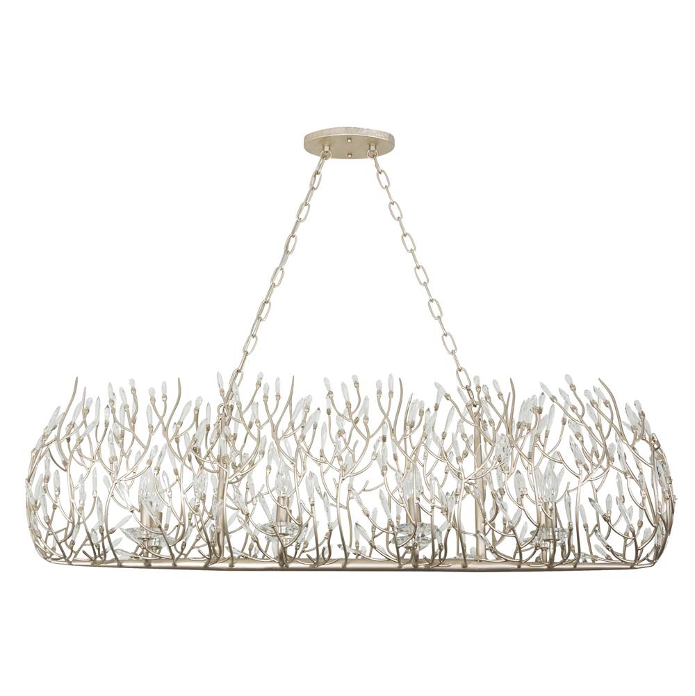 Varaluz 271N08GD Gold Dust Bask 8-lt Crystal Linear Pendant - Gold Dust Image 9