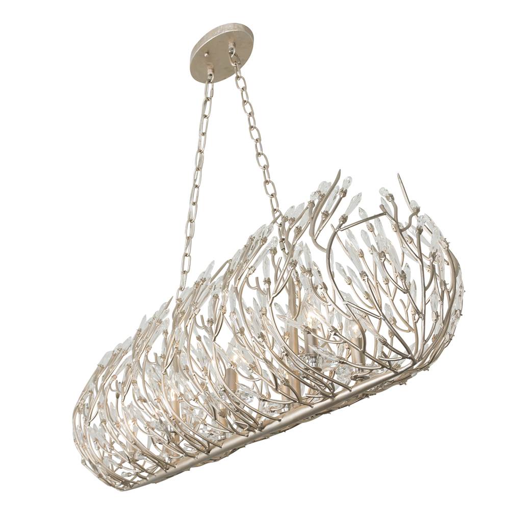 Varaluz 271N08GD Gold Dust Bask 8-lt Crystal Linear Pendant - Gold Dust Image 4