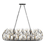 Varaluz Bask 8-lt Crystal Linear Pendant - Gold Dust