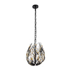 Varaluz 271N08MBFG Matte Black,French Gold Bask 8-lt Crystal Linear Pendant - Matte Black/french Gold Image 9