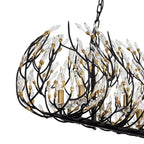 Varaluz 271N08MBFG Matte Black,French Gold Bask 8-lt Crystal Linear Pendant - Matte Black/french Gold Image 2