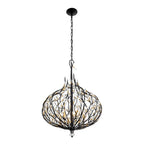 Varaluz Bask 6-lt Crystal Pendant - Gold Dust