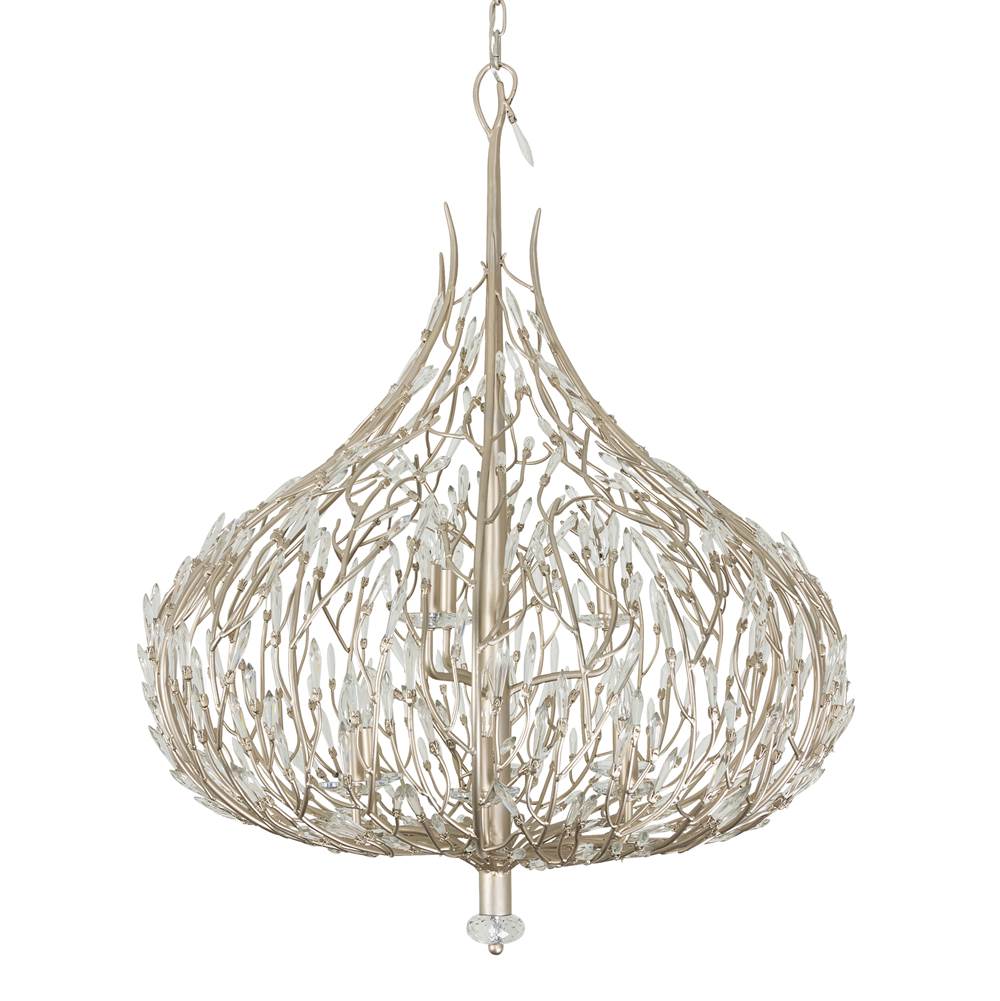 Varaluz Bask 9-lt Crystal Pendant - Gold Dust