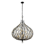 Varaluz Bask 9-lt Crystal Pendant - Gold Dust