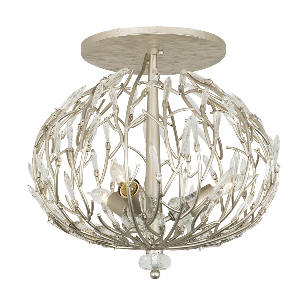 Varaluz 271S03GD Gold Dust Bask 3-lt Crystal Ceiling Mount - Gold Dust Image 1