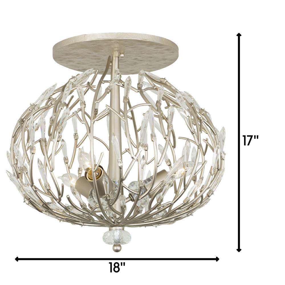 Varaluz 271S03GD Gold Dust Bask 3-lt Crystal Ceiling Mount - Gold Dust Image 3