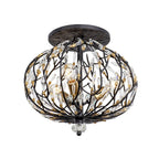 Varaluz Bask 3-lt Crystal Ceiling Mount - Gold Dust