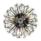 Varaluz 271S03MBFG Matte Black,French Gold Bask 3-lt Crystal Semi-flush - Matte Black/french Gold Image 3
