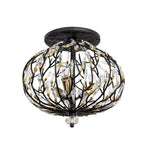 Varaluz 271S03MBFG Matte Black,French Gold Bask 3-lt Crystal Semi-flush - Matte Black/french Gold Image 2