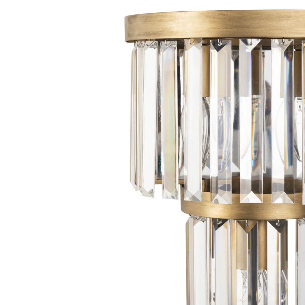 Varaluz 297W03HG Havana Gold Social Club 3-lt 2-tier Crystal Sconce - Havana Gold Image 2