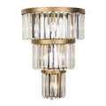 Varaluz 297W06HG Havana Gold Social Club 6-lt 3-tier Crystal Sconce - Havana Gold Image 1