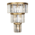 Varaluz 297W06HG Havana Gold Social Club 6-lt 3-tier Crystal Sconce - Havana Gold Image 1