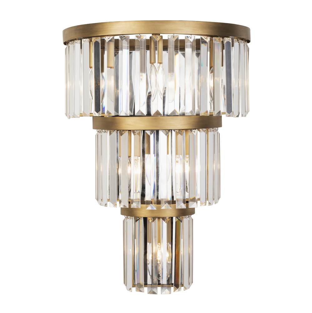 Varaluz 297W06HG Havana Gold Social Club 6-lt 3-tier Crystal Sconce - Havana Gold Image 1